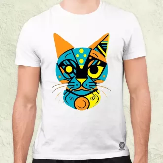 Pop art graffiti macska v2 férfi póló