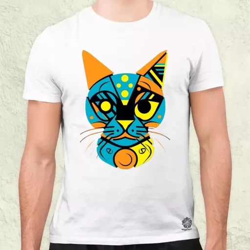 Pop art graffiti macska v2 férfi póló