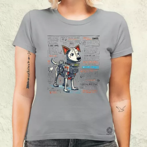 Robotkutya vázlat v1 női póló