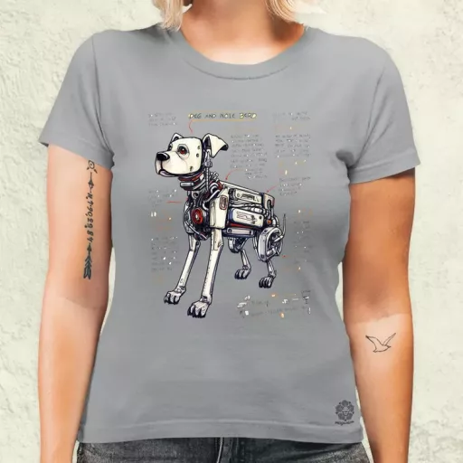 Robotkutya vázlat v2 női póló