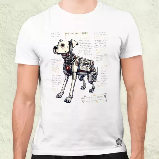 Robotkutya vázlat v2 férfi póló