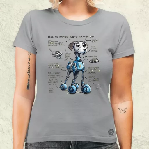 Robotkutya vázlat v3 női póló
