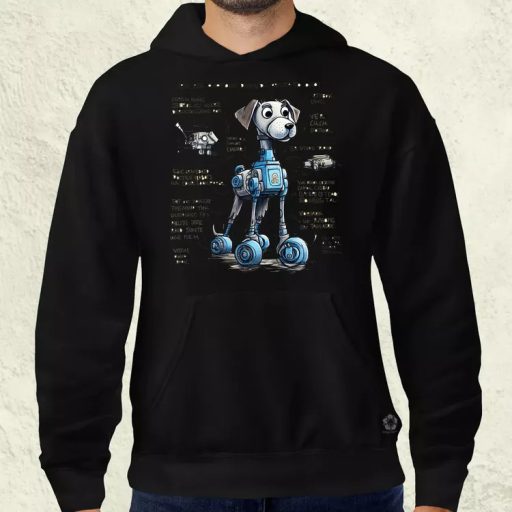 Robotkutya vázlat v3 férfi pulóver