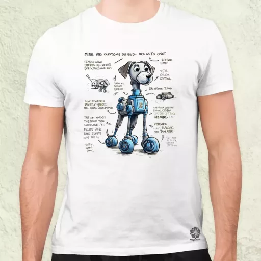Robotkutya vázlat v3 férfi póló