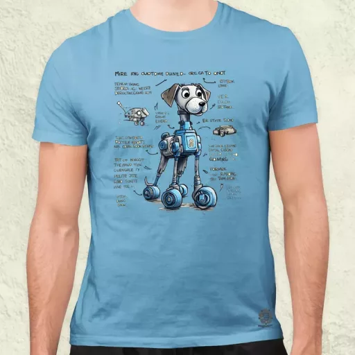 Robotkutya vázlat v3 férfi póló