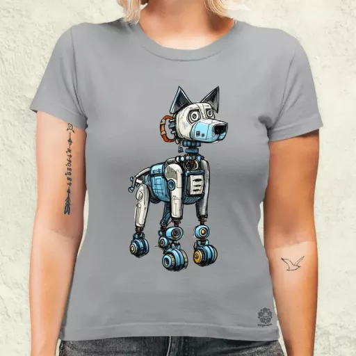 Robotkutya vázlat v6 női póló