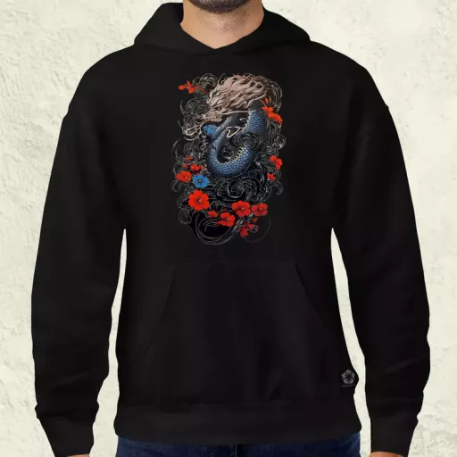 Irezumi sárkány férfi pulóver