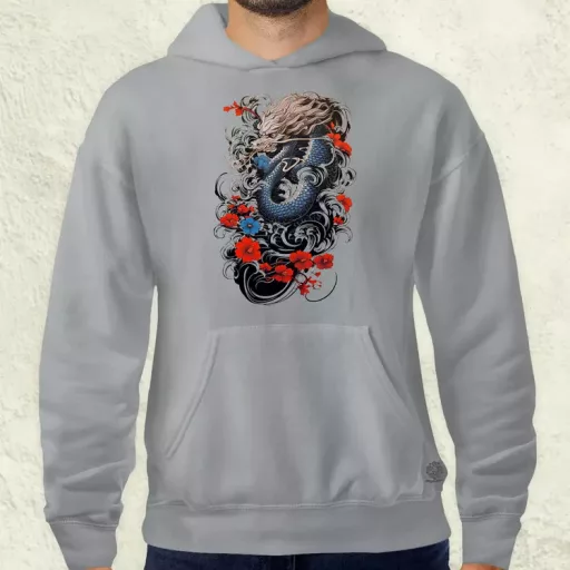 Irezumi sárkány férfi pulóver