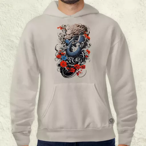 Irezumi sárkány férfi pulóver