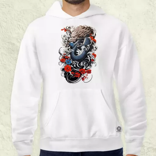 Irezumi sárkány férfi pulóver