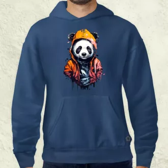Kapucnis panda v3 férfi pulóver
