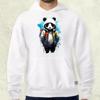 Kapucnis panda v4 férfi pulóver
