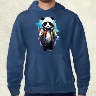 Kapucnis panda v4 férfi pulóver