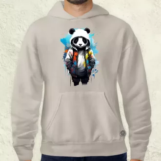 Kapucnis panda v4 férfi pulóver