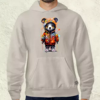 Kapucnis panda v5 férfi pulóver