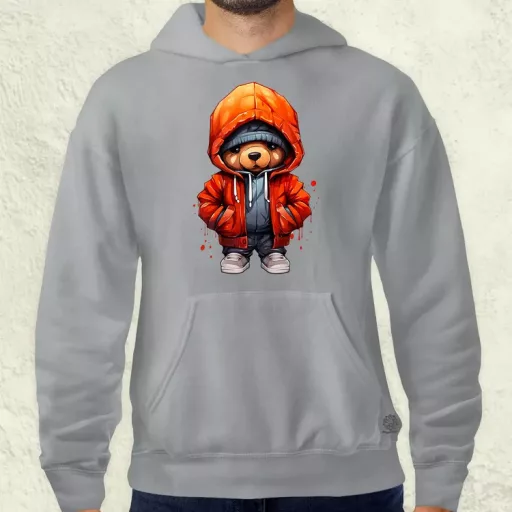 Kapucnis panda v6 férfi pulóver