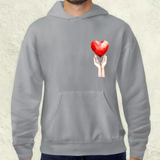 Kezedben a szívem zseb férfi pulóver