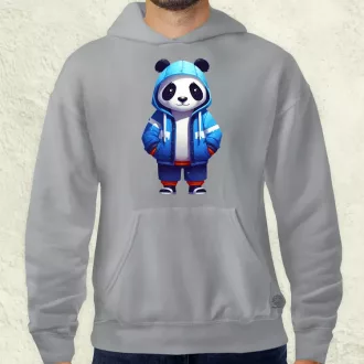 Kék panda srác v1 férfi pulóver