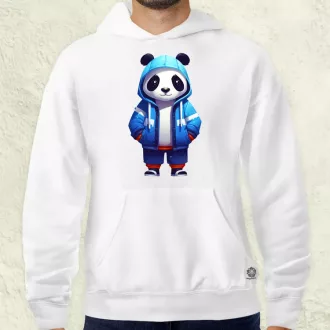 Kék panda srác v1 férfi pulóver