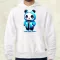 Kék panda srác v2 férfi pulóver