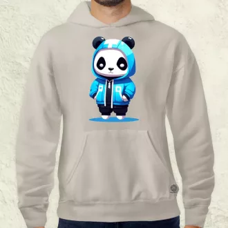 Kék panda srác v2 férfi pulóver