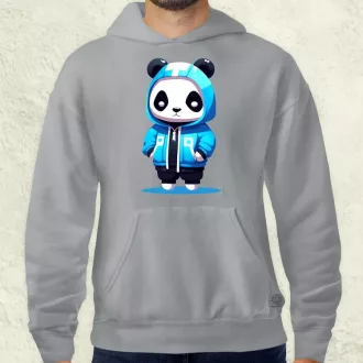 Kék panda srác v2 férfi pulóver