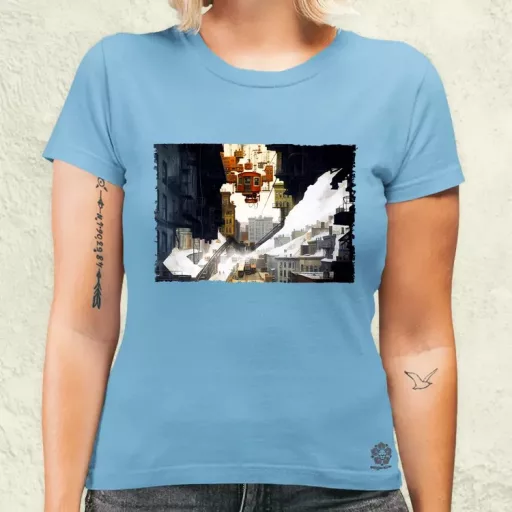 Pareidolia Marilyn Monroe város fantázia v1 női póló