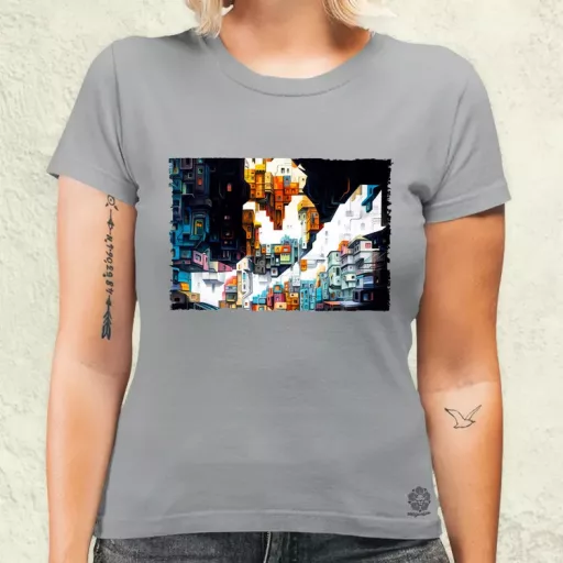 Pareidolia Marilyn Monroe város fantázia v2 női póló