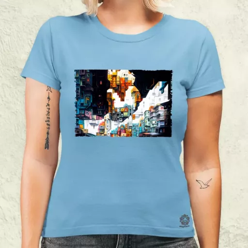 Pareidolia Marilyn Monroe város fantázia v2 női póló