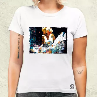 Pareidolia Marilyn Monroe város fantázia v2 női póló