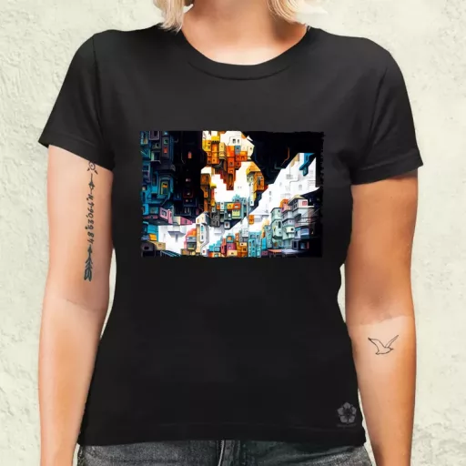 Pareidolia Marilyn Monroe város fantázia v2 női póló