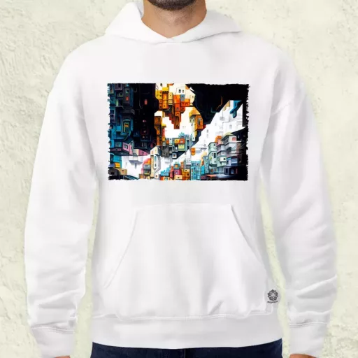 Pareidolia Marilyn Monroe város fantázia v2 férfi pulóver