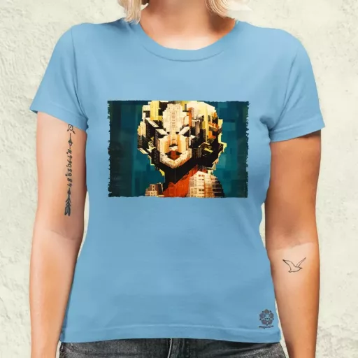 Pareidolia Marilyn Monroe város fantázia v4 női póló