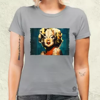 Pareidolia Marilyn Monroe város fantázia v4 női póló