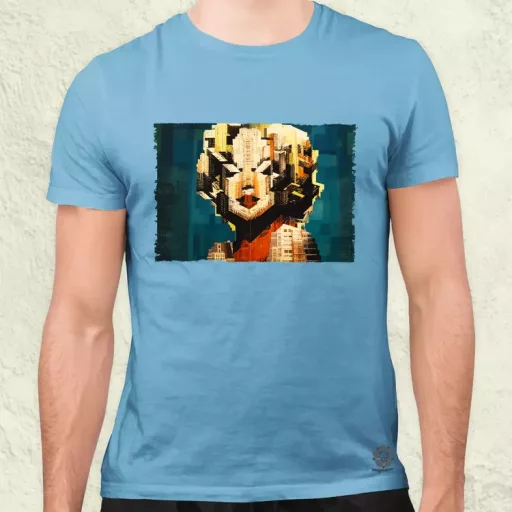 Pareidolia Marilyn Monroe város fantázia v4 férfi póló