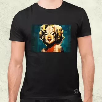 Pareidolia Marilyn Monroe város fantázia v4 férfi póló