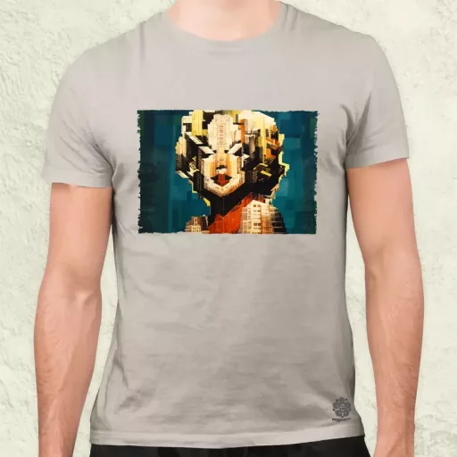 Pareidolia Marilyn Monroe város fantázia v4 férfi póló