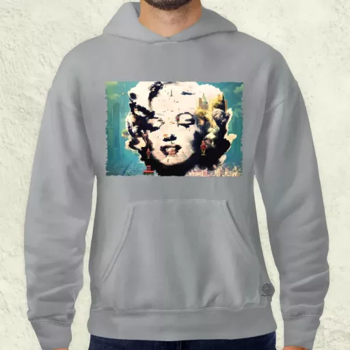 Pareidolia Marilyn Monroe város fantázia v5 férfi pulóver