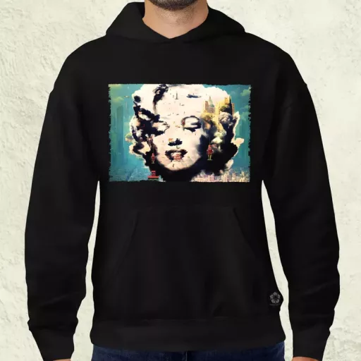 Pareidolia Marilyn Monroe város fantázia v5 férfi pulóver
