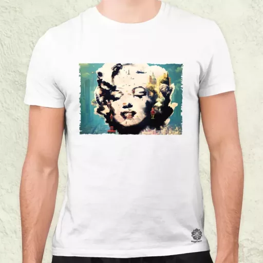 Pareidolia Marilyn Monroe város fantázia v5 férfi póló