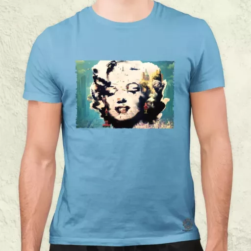 Pareidolia Marilyn Monroe város fantázia v5 férfi póló