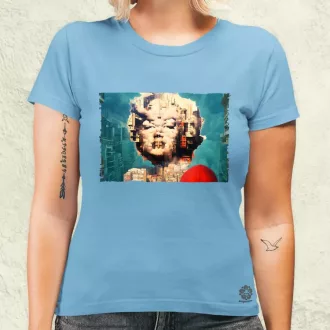 Pareidolia Marilyn Monroe város fantázia v6 női póló