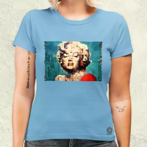Pareidolia Marilyn Monroe város fantázia v6 női póló