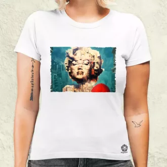Pareidolia Marilyn Monroe város fantázia v6 női póló