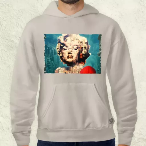 Pareidolia Marilyn Monroe város fantázia v6 férfi pulóver