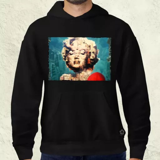 Pareidolia Marilyn Monroe város fantázia v6 férfi pulóver
