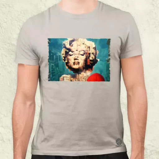 Pareidolia Marilyn Monroe város fantázia v6 férfi póló