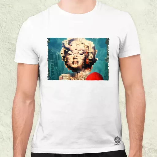 Pareidolia Marilyn Monroe város fantázia v6 férfi póló