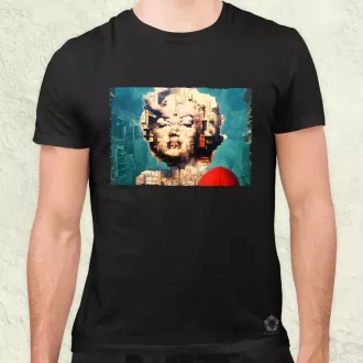 Pareidolia Marilyn Monroe város fantázia v6 férfi póló