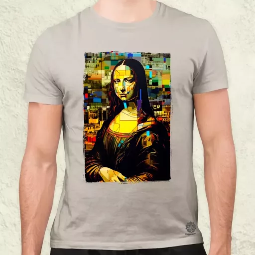 Pop art Mona Lisa v3 férfi póló